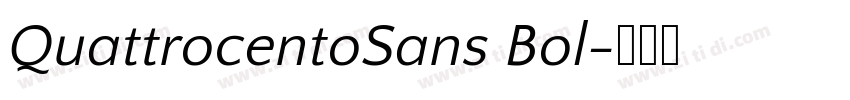 QuattrocentoSans Bol字体转换